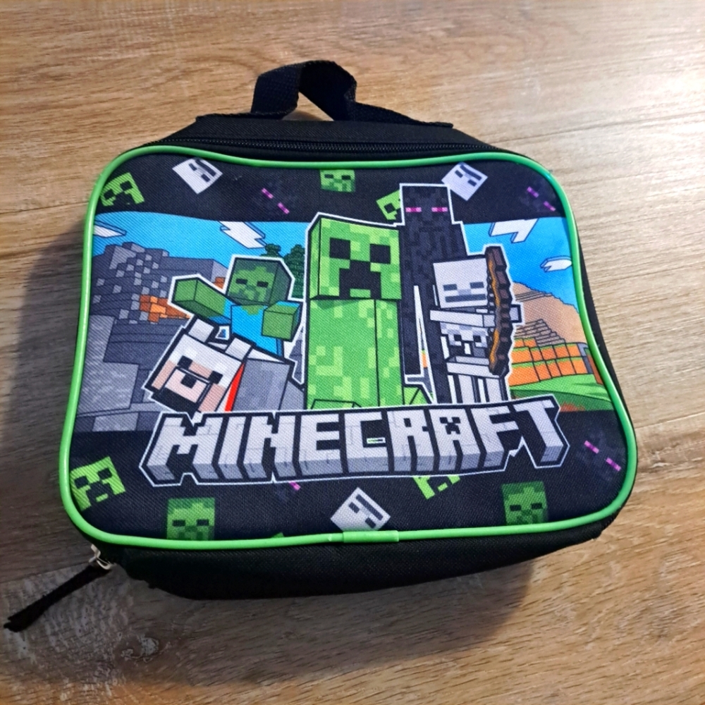 Minecraft Creeper Lunch Bag with Creeper Design